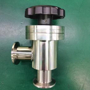 vacuum manual angle valve operated with bellows